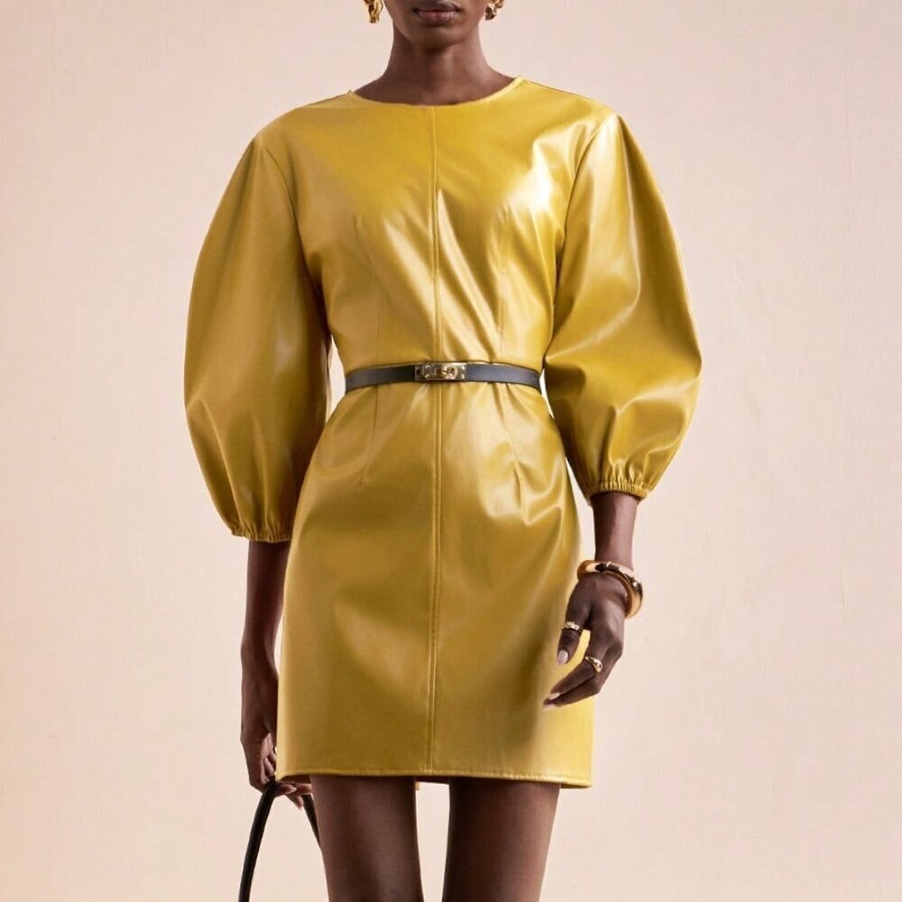 Yellow Elegant Women's Mini Dress